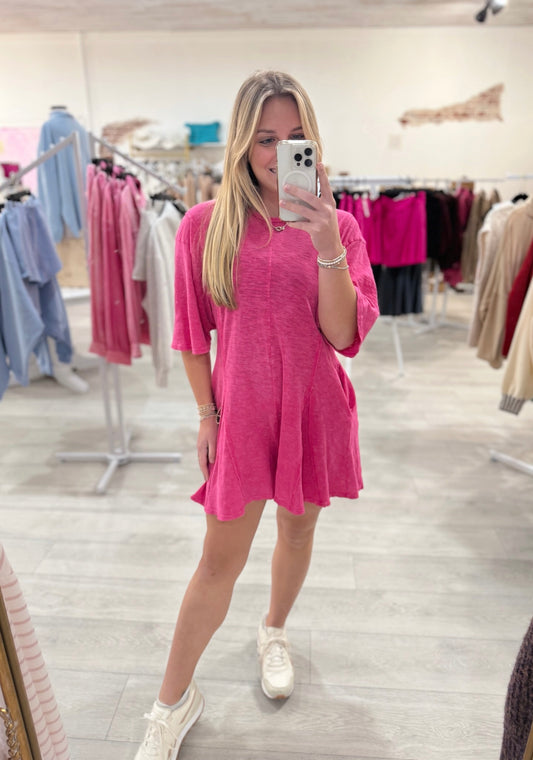 Forever Wild Romper (Hot Pink)