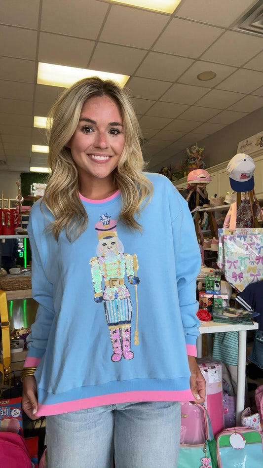 Preorder Sequin Colorful Nutcracker Sweater (eta ships to us first week Nov.)