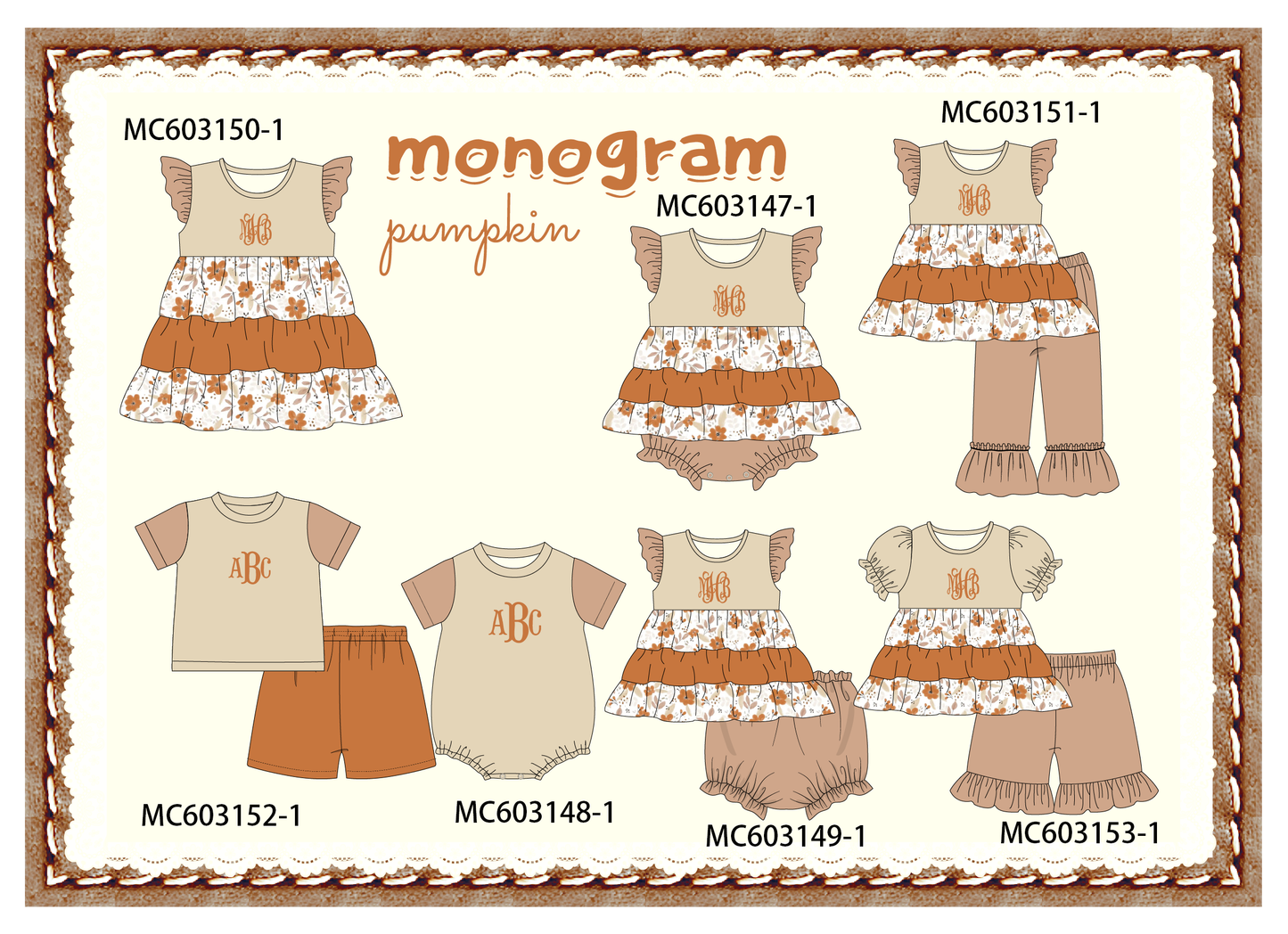 PO83 Fall little monogram embroidery collection