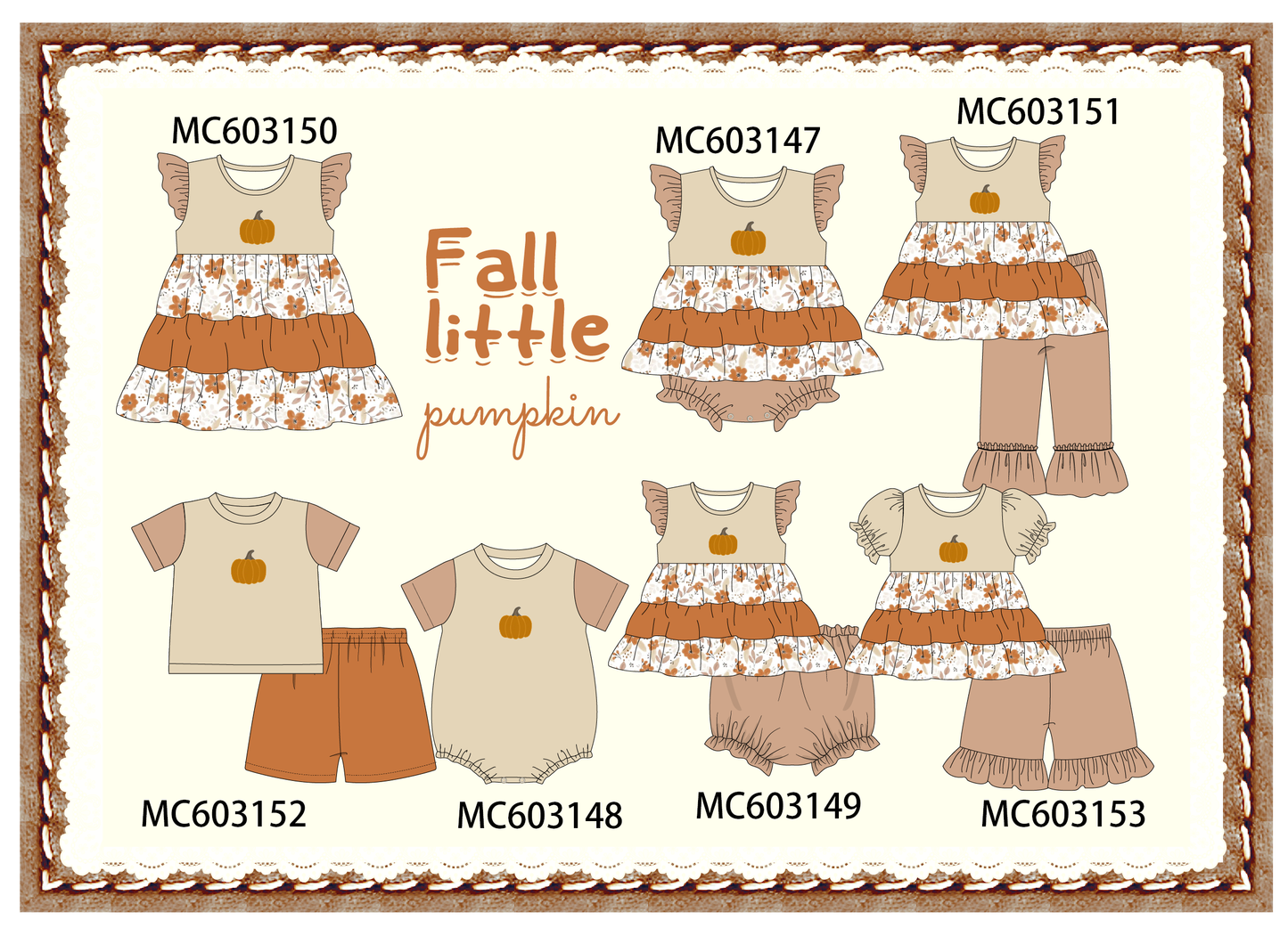 PO83 Fall little pumpkin embroidery collection