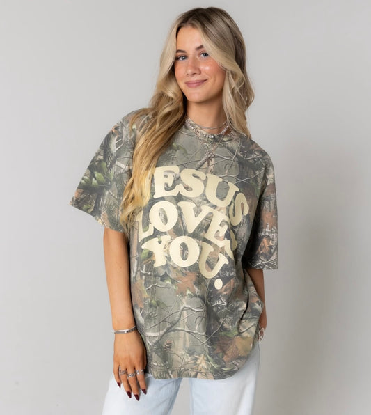 Preorder Jesus Loves You Camo Tee