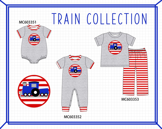 PO83 Grey train applique collection