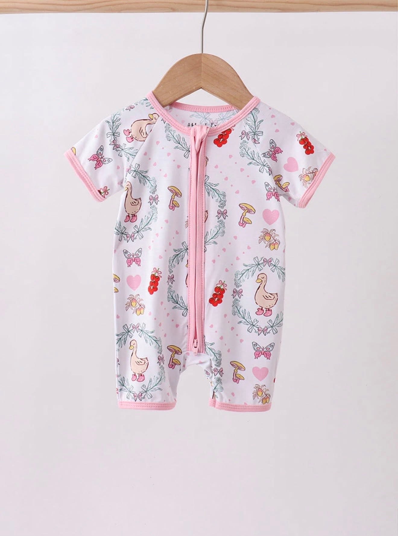 Goose Bamboo Zipper Romper