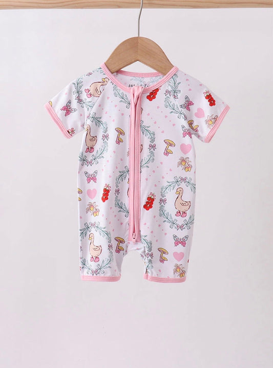 Goose Bamboo Zipper Romper