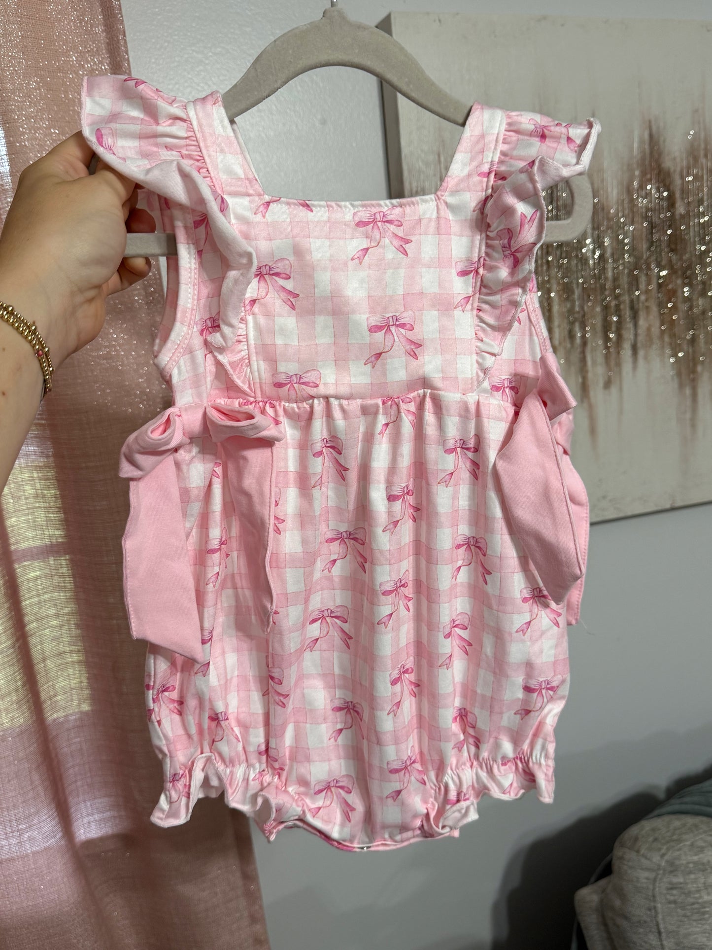 Pink Bow Print Bubble