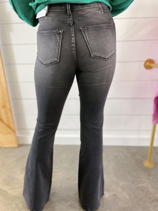 Watch Her Strut High Rise Flare Jeans