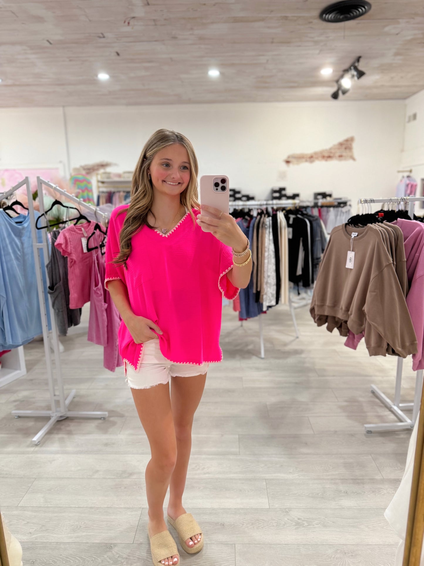Say Less Top (Hot Pink)
