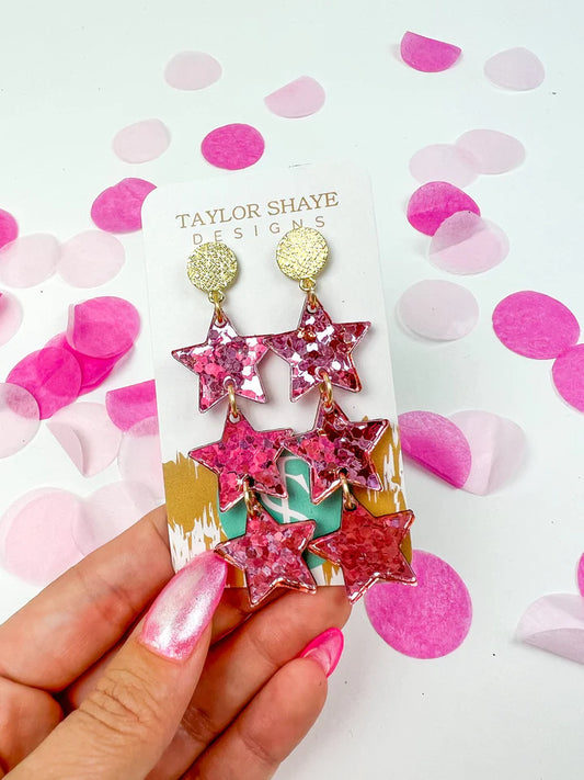 Shayla Triple Star Earrings