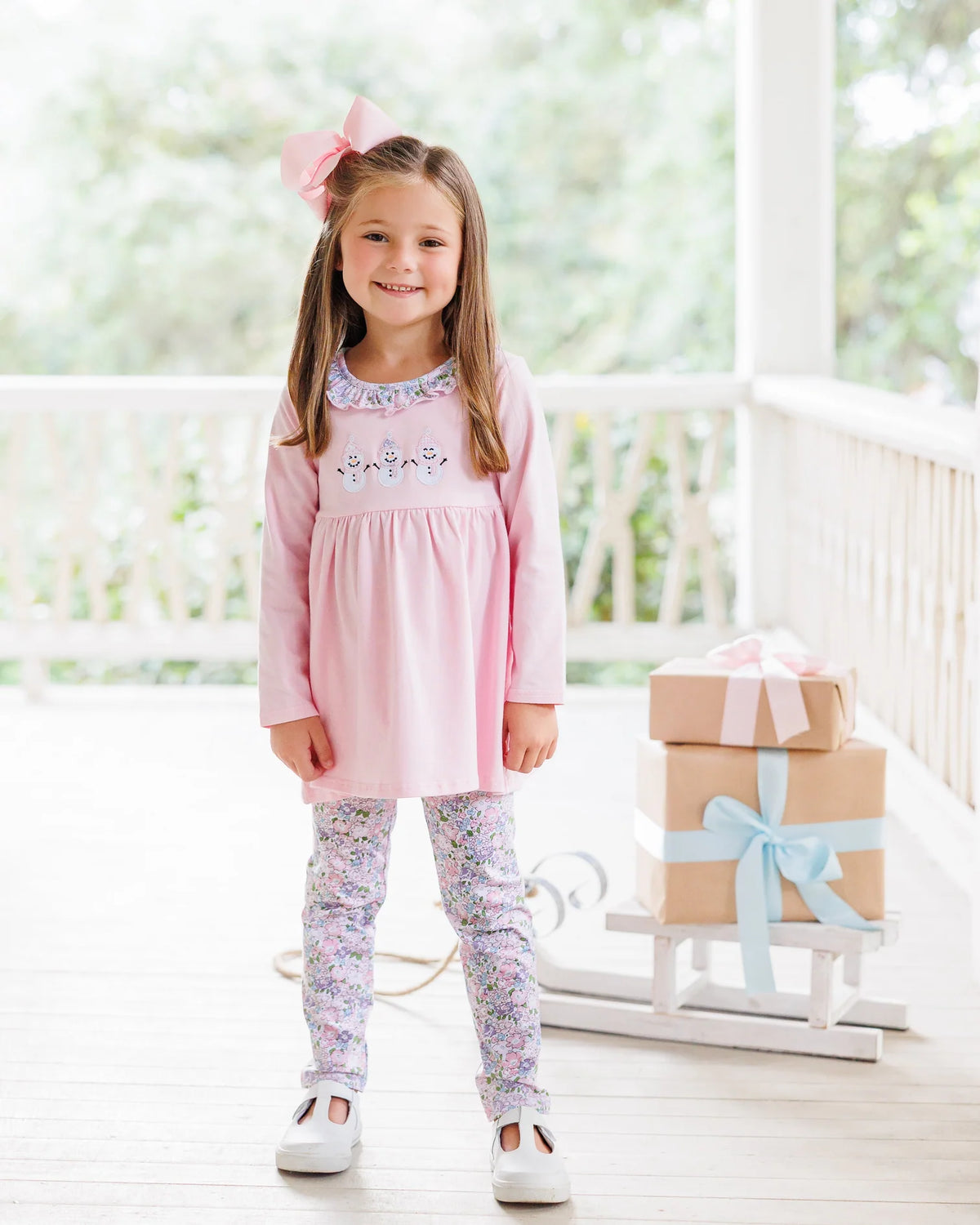 Frosty Friends Ruffle Pants Set