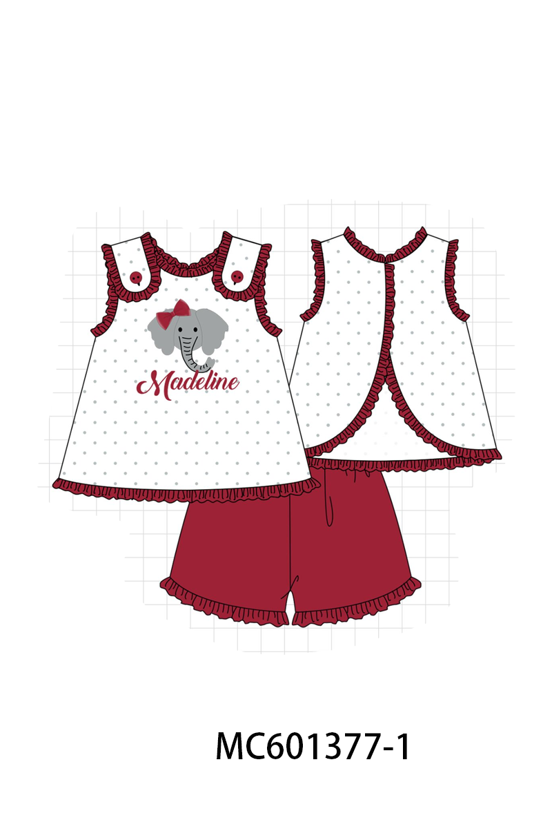 PO80 Maroon Alabama monogram embroidery collection