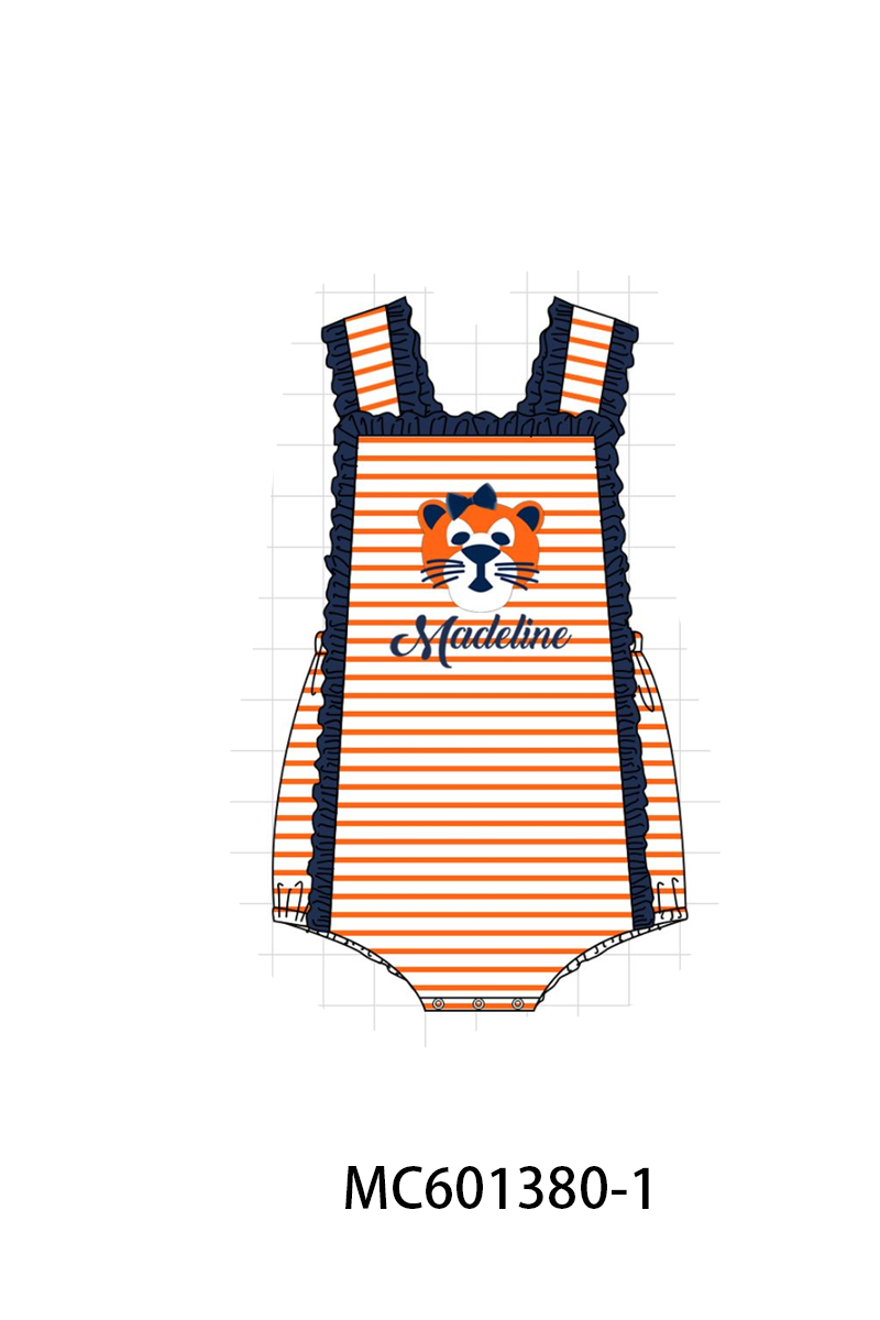 PO80 AU tiger applique monogram embroidery stripe collection