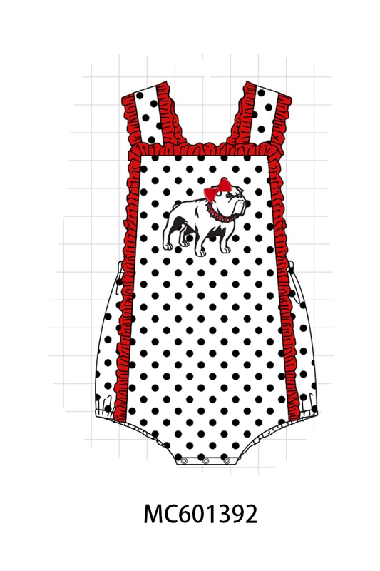 PO80 Red Georgia bulldog appique collection