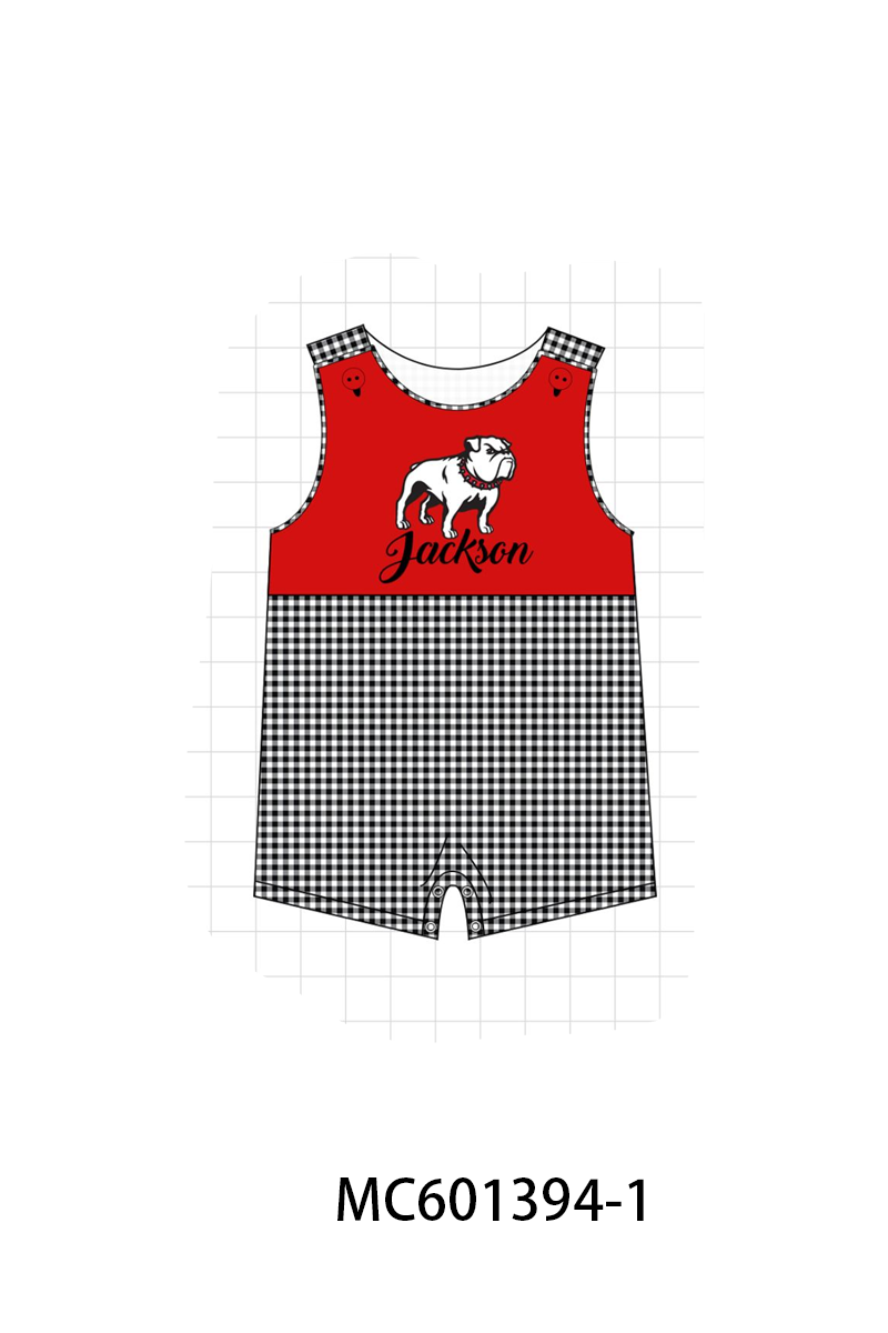 PO80 Red Georgia bulldog appique monogram embroidery collection