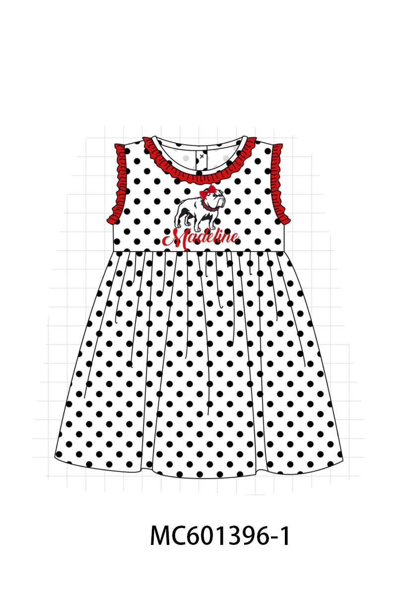 PO80 Red Georgia bulldog appique monogram embroidery collection