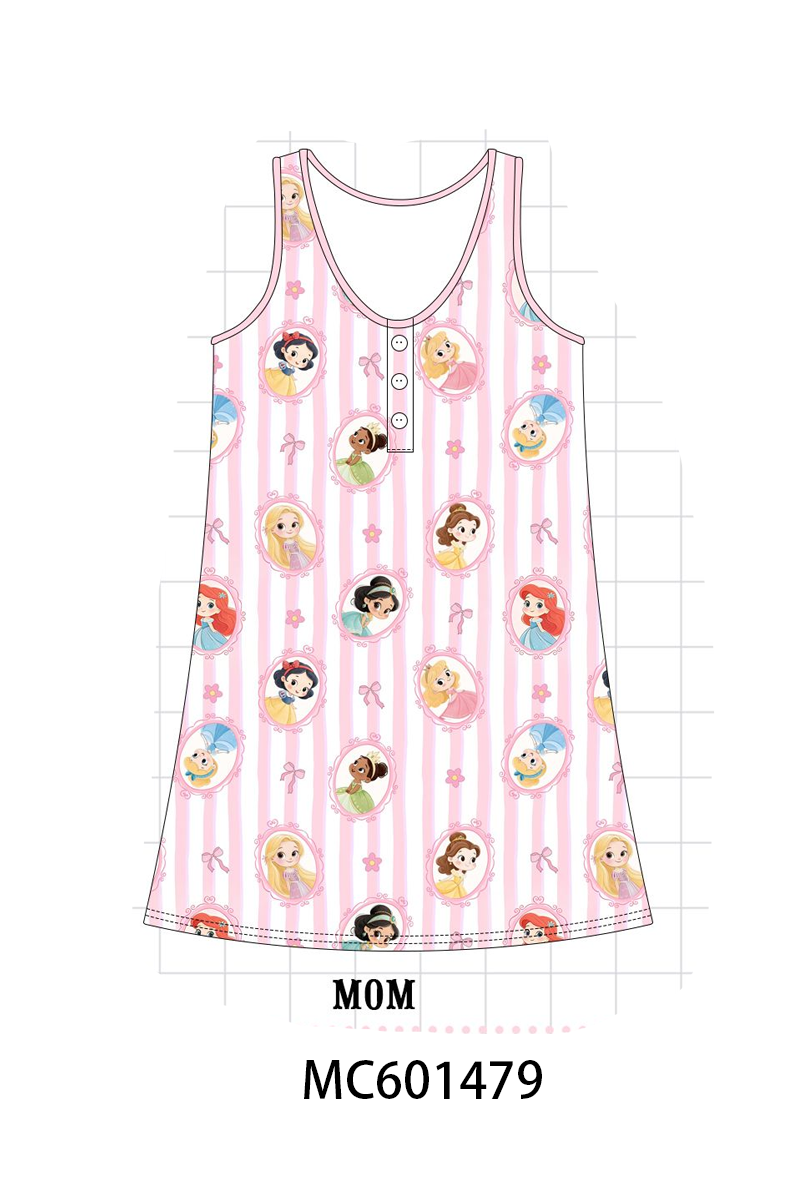 PO80 Pink princess print stripe bamboo collection