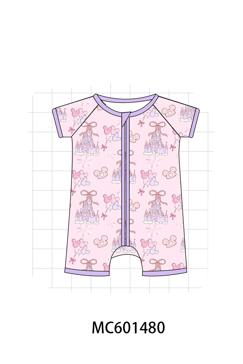 PO80 Purple castle print bamboo collection