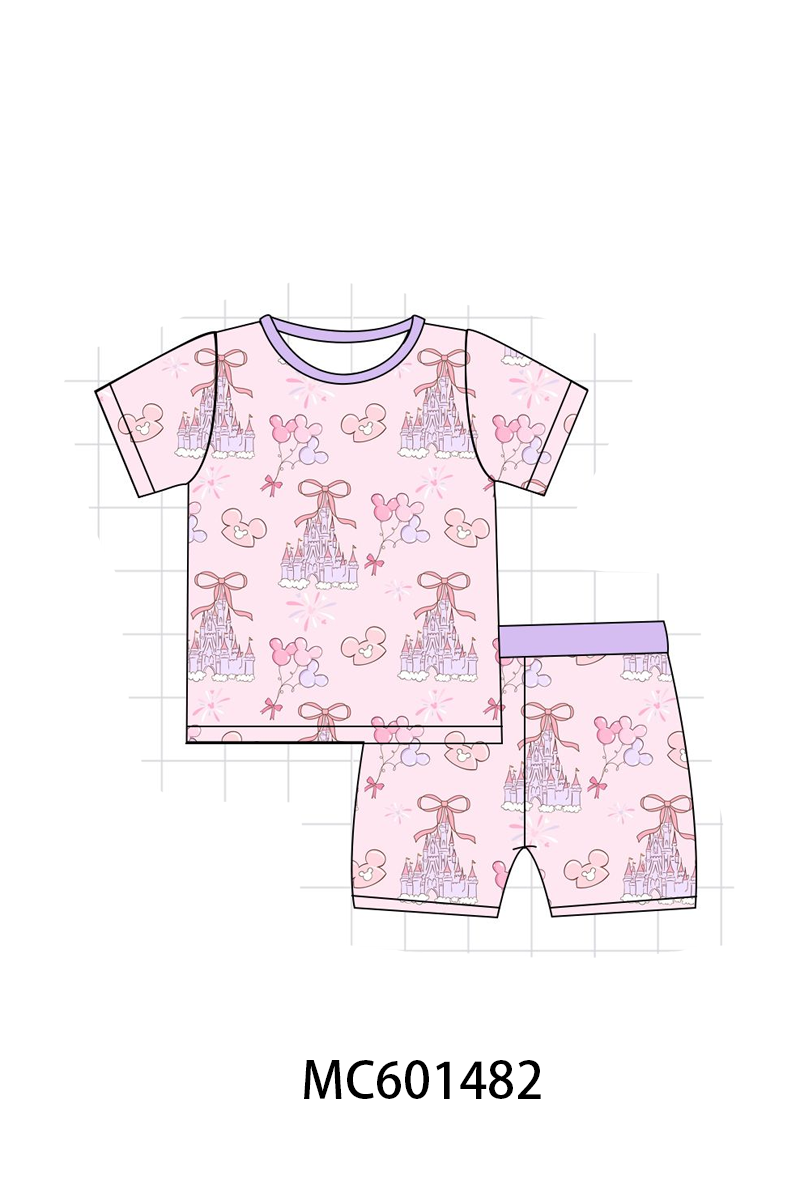 PO80 Purple castle print bamboo collection