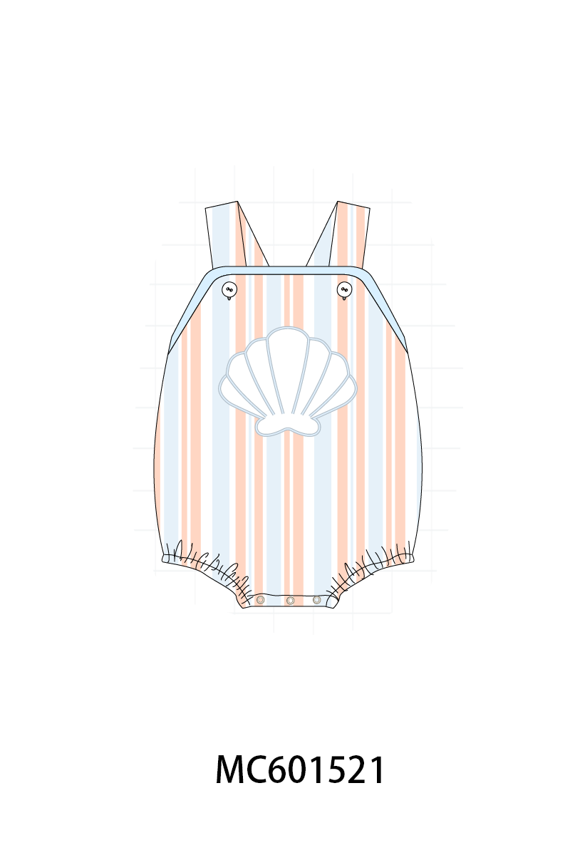 PO80 Blue stripe shell applique collection 2