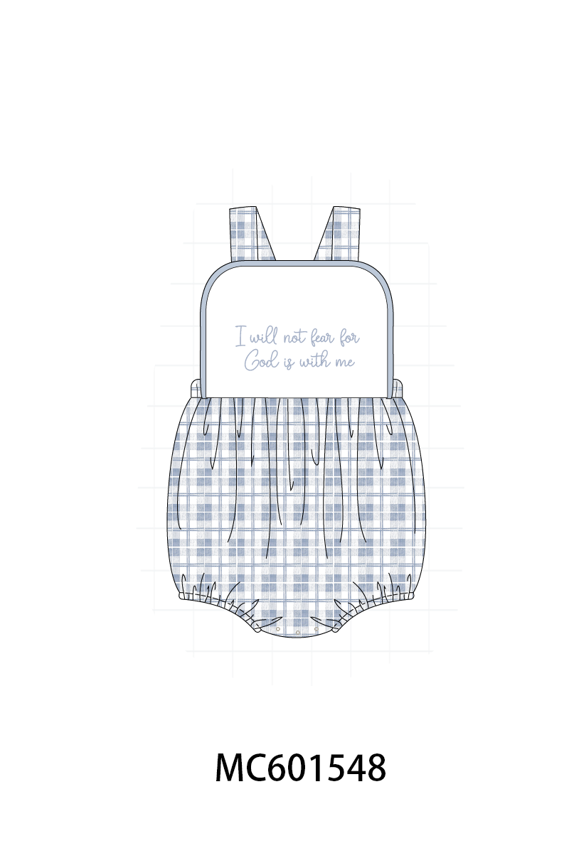 PO80 Blue embroidery plaid collection