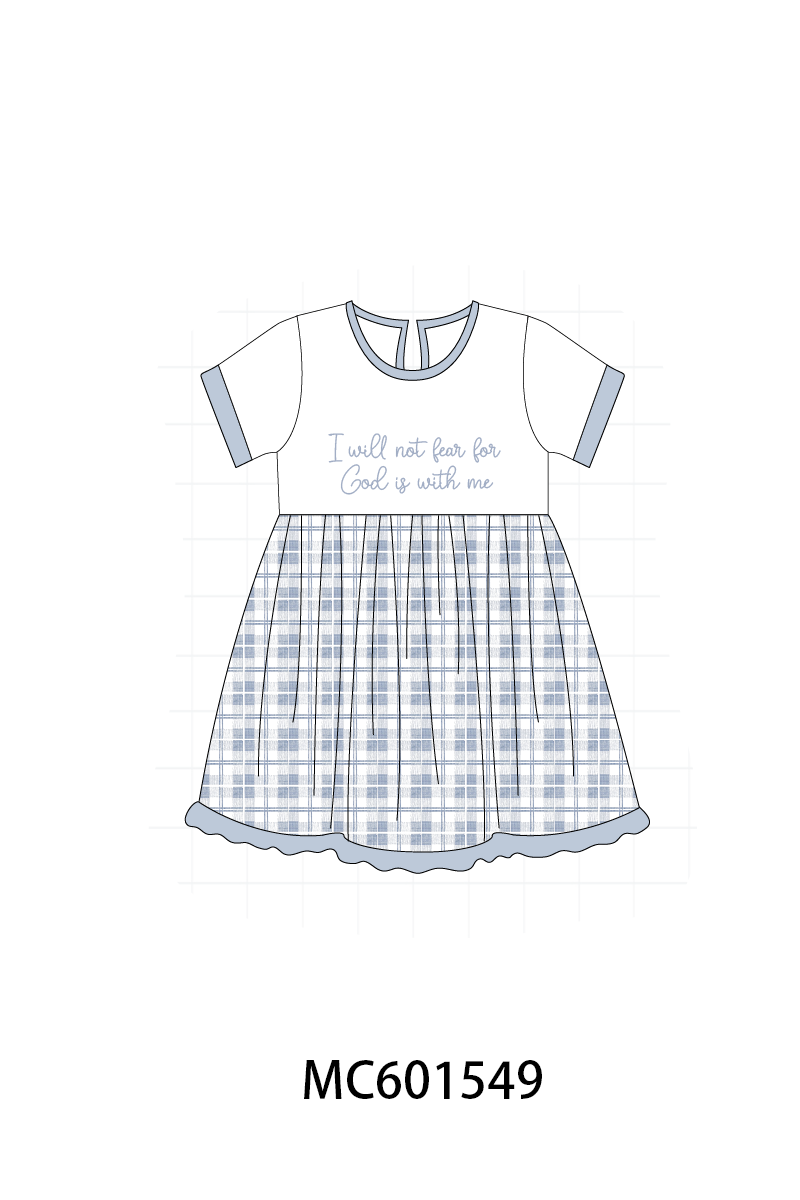 PO80 Blue embroidery plaid collection