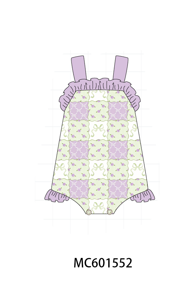 PO80 Purple checkered ruffle smocked collection 1