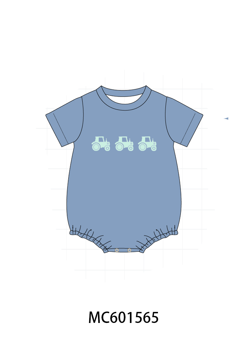 PO80 Mint farm excavator embroidery smocked collection 2