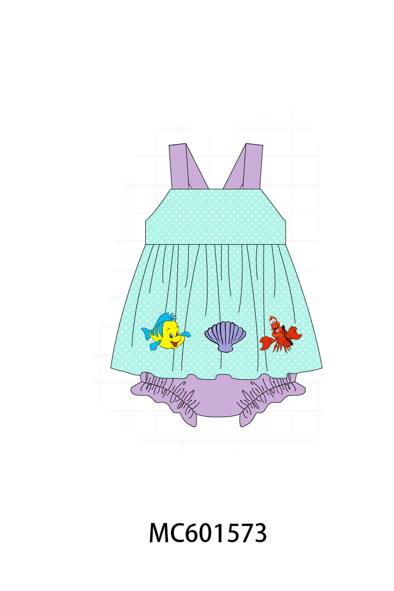 PO80 Mermaid shell lobster embroidery collection 1