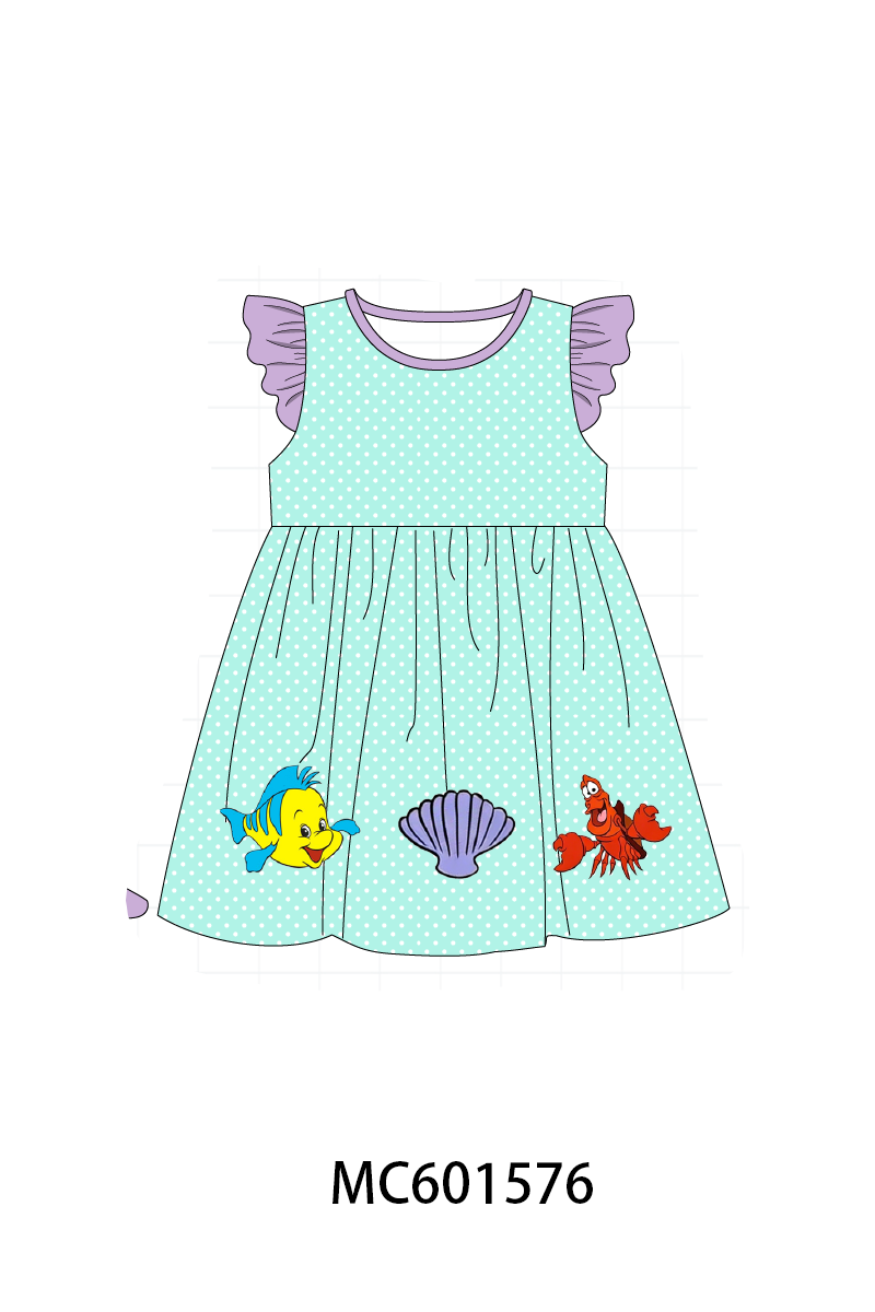 PO80 Mermaid shell lobster embroidery collection 1