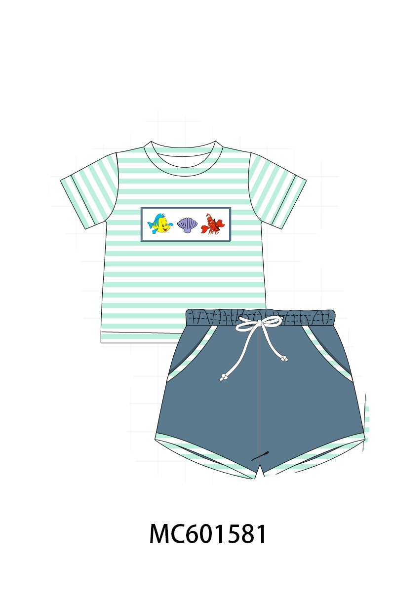 PO80 Mermaid shell lobster embroidery collection 2