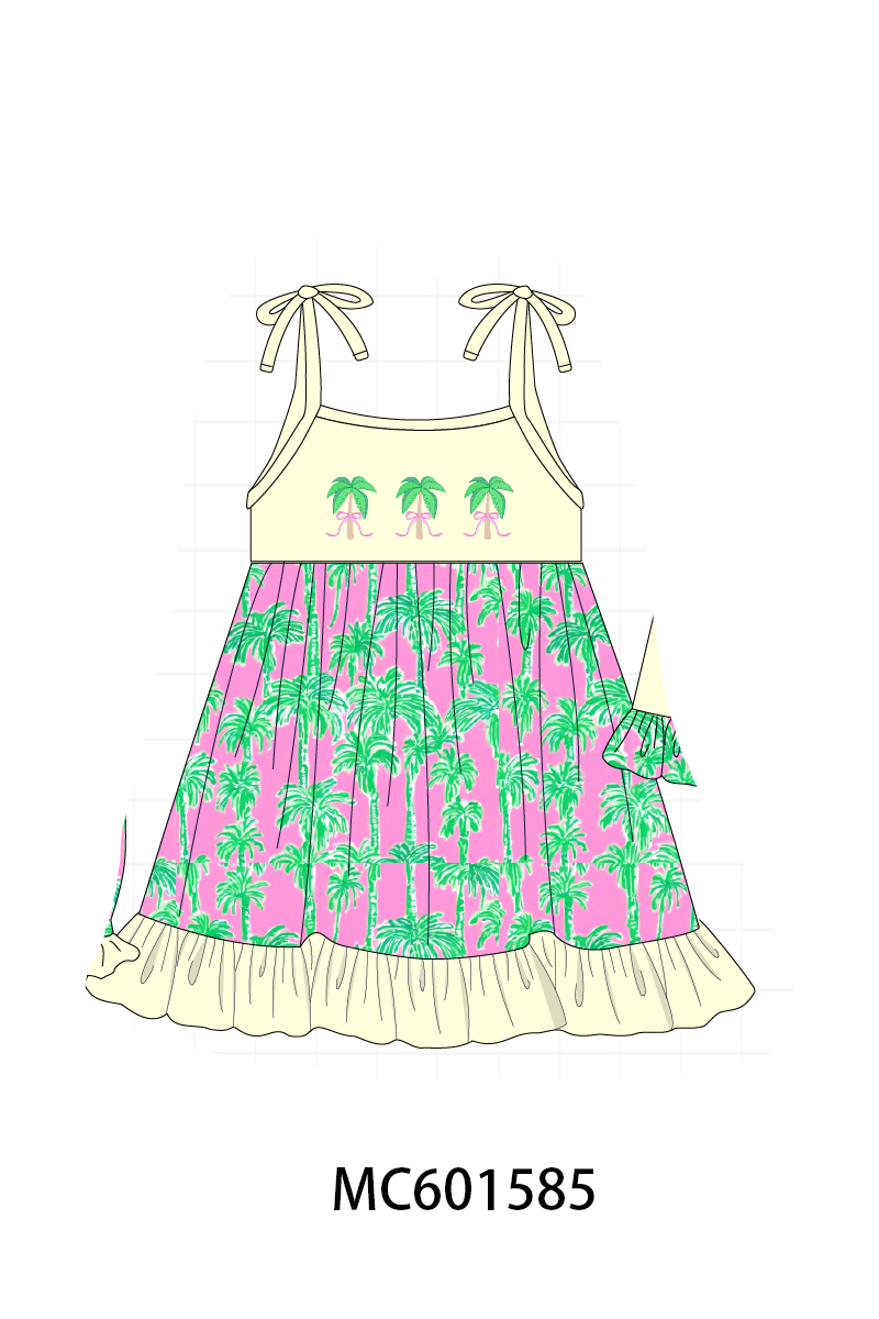 PO80 Palm tree print ruffle collection 1