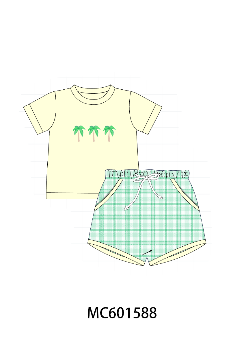 PO80 Palm tree print ruffle collection 1