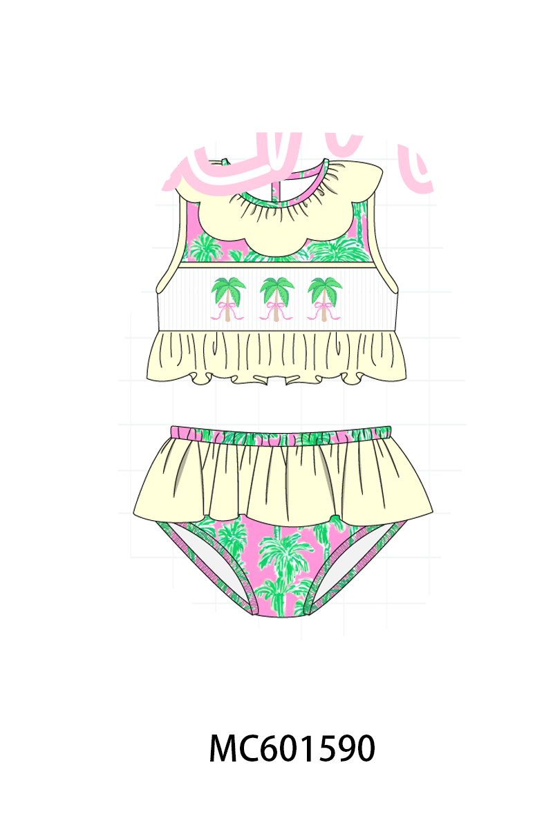 PO80 Palm tree print ruffle collection 2