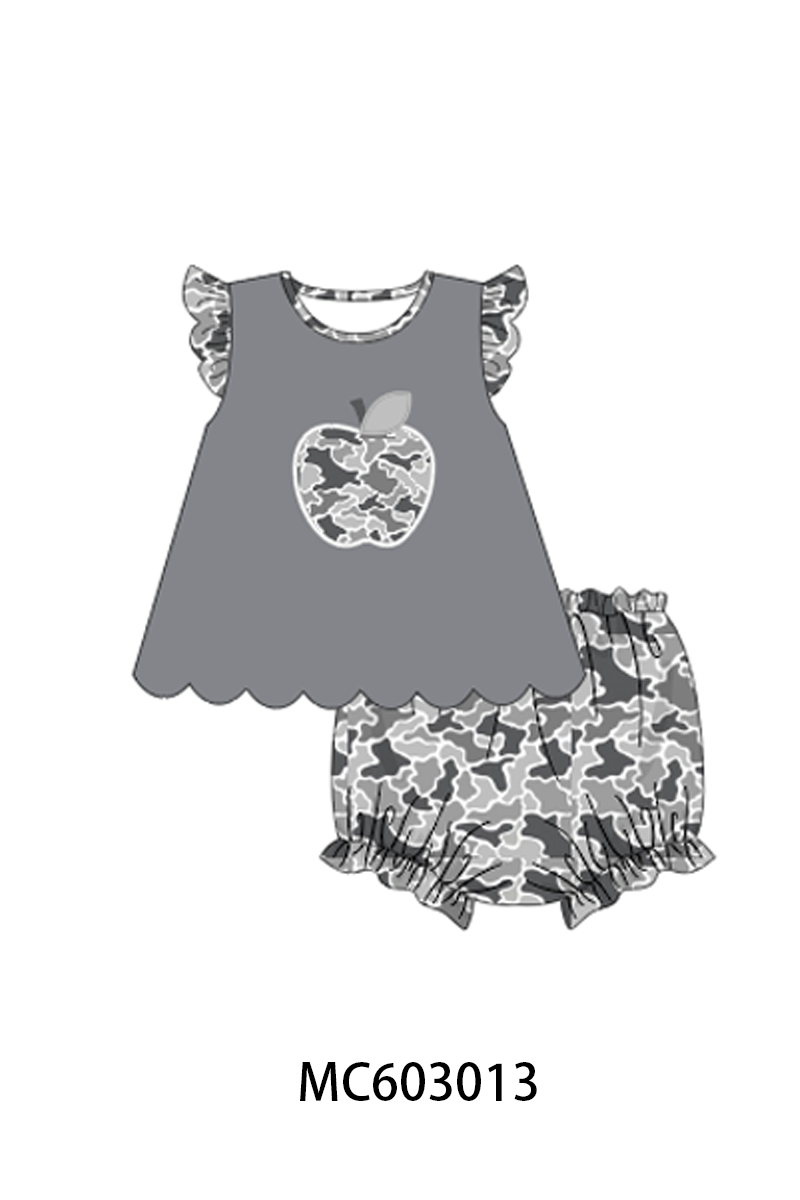 PO83 Grey camouflage bow embroidery collection 1