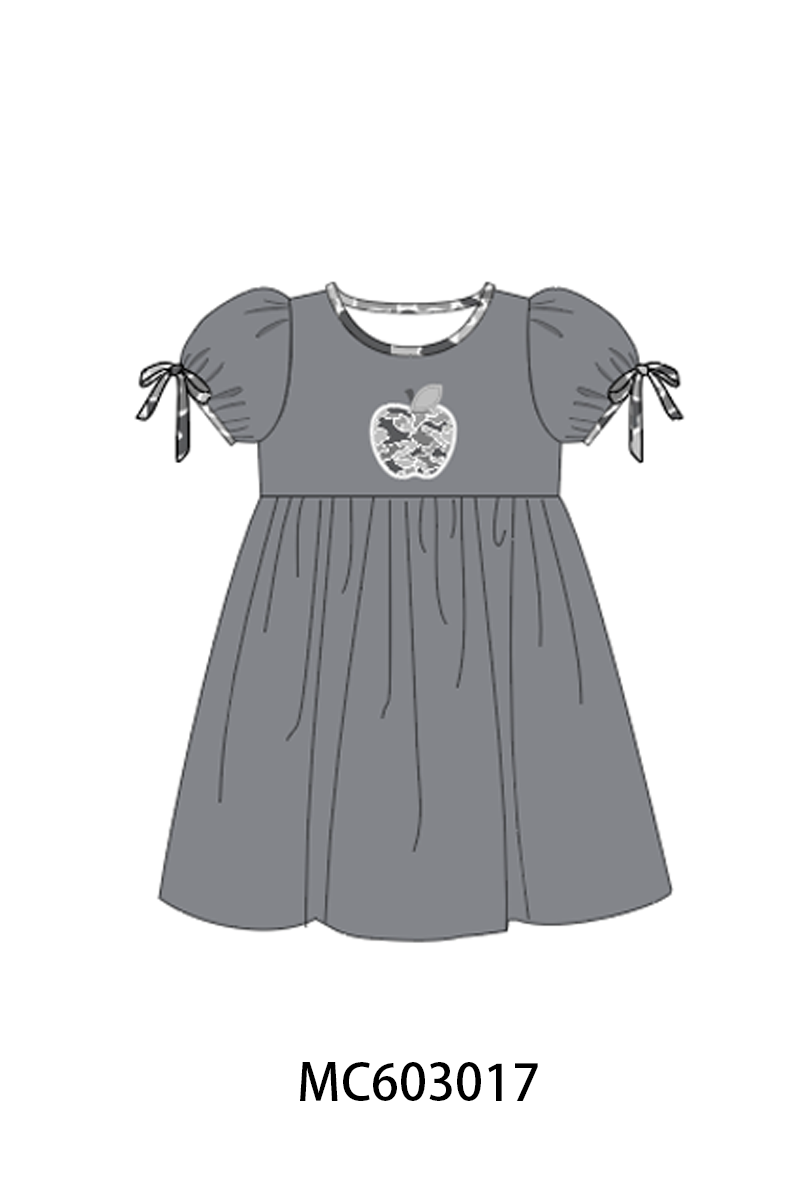 PO83 Grey camouflage bow embroidery collection 1