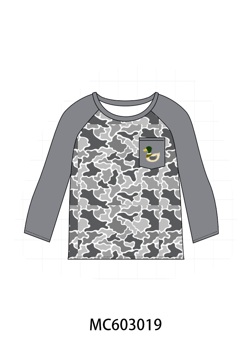 PO83 Grey camouflage mallard embroidery collection