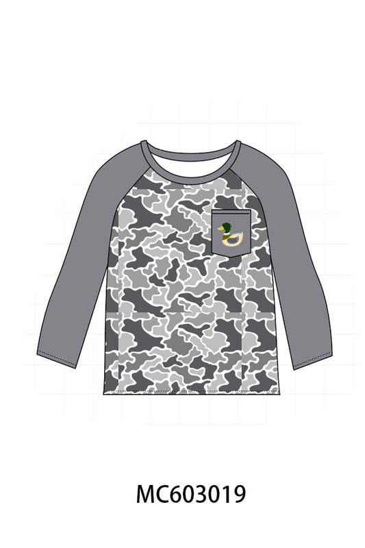 PO83 Grey camouflage mallard embroidery collection