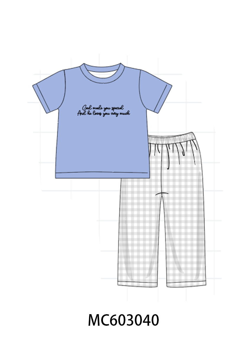 PO83 Pink&blue embroidery floral collection