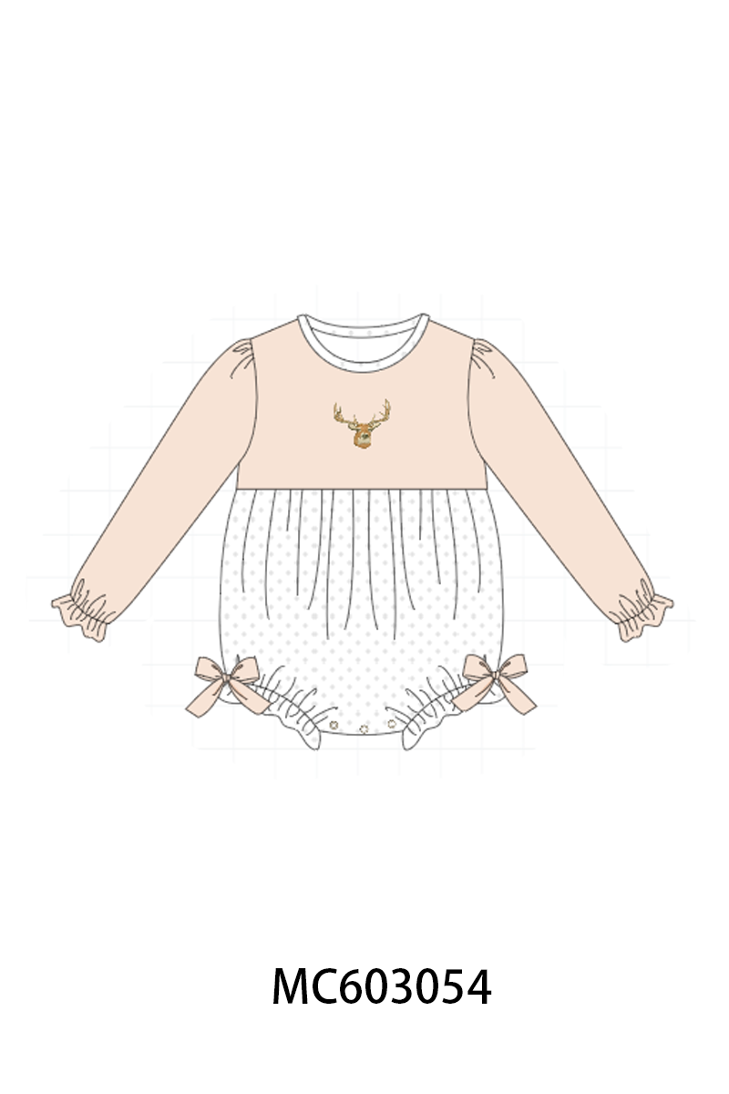 PO83 Beige deer embroidery collection