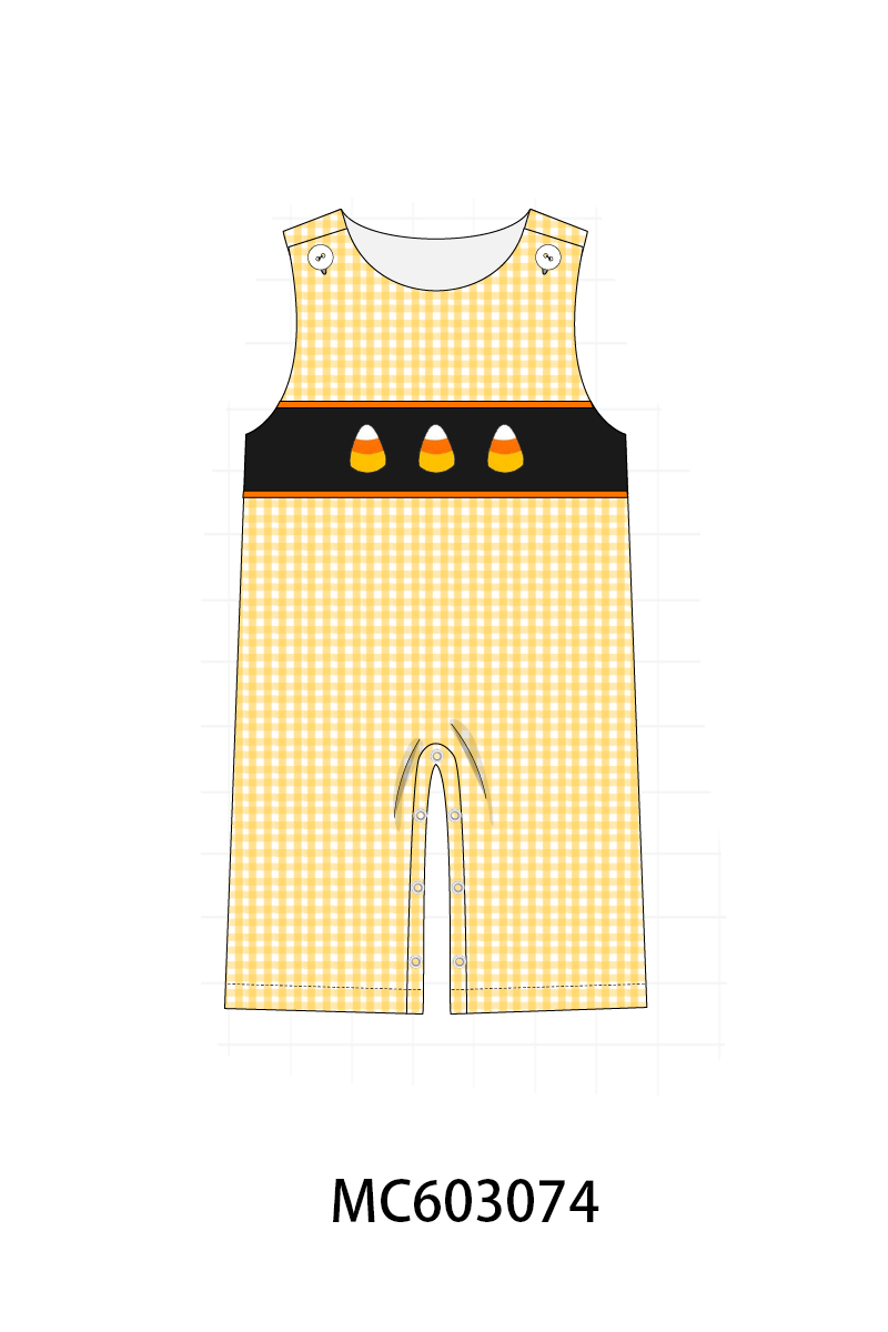 PO83 Halloween candy embroidery gingham collection