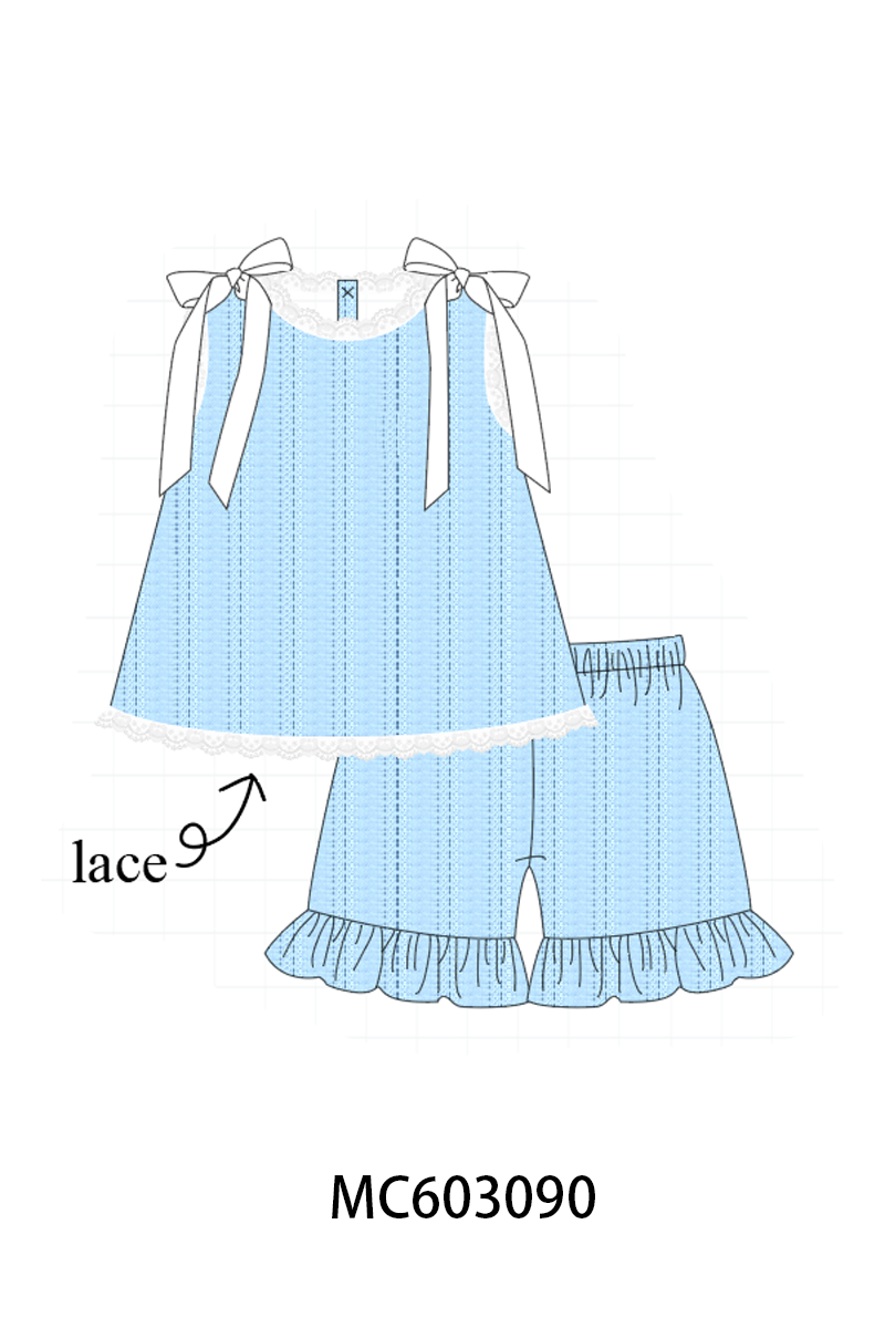 PO83 Blue ribbon lace collection