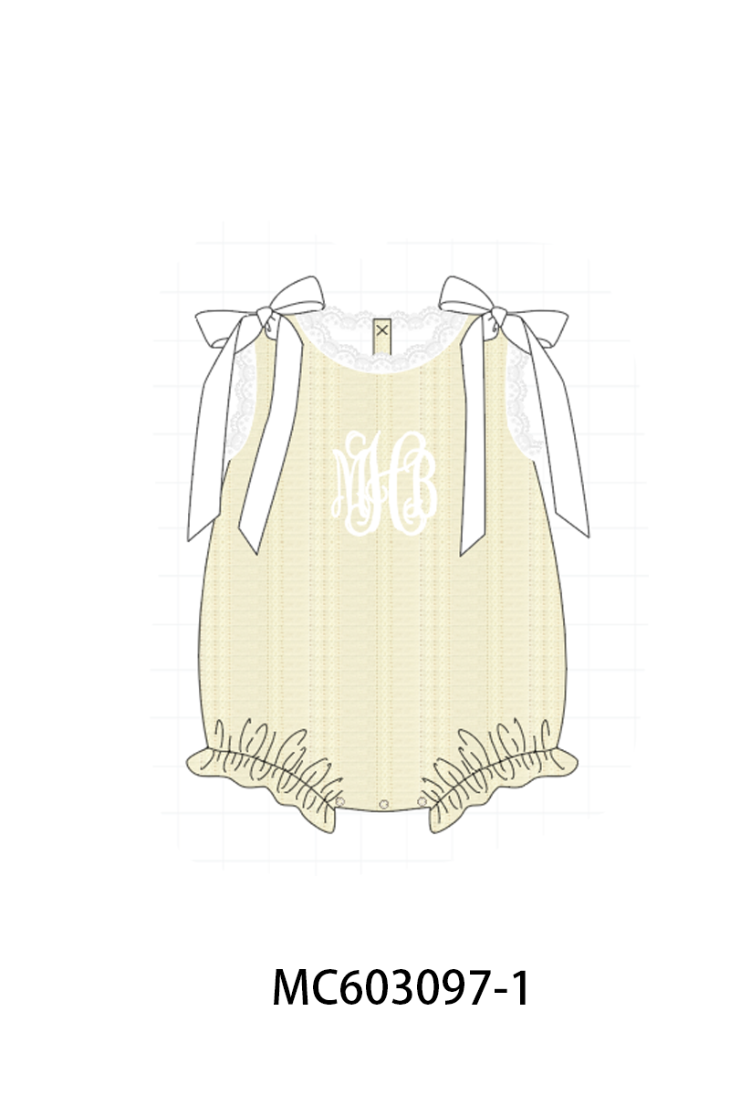 PO83 Beige monogram embroidery collection