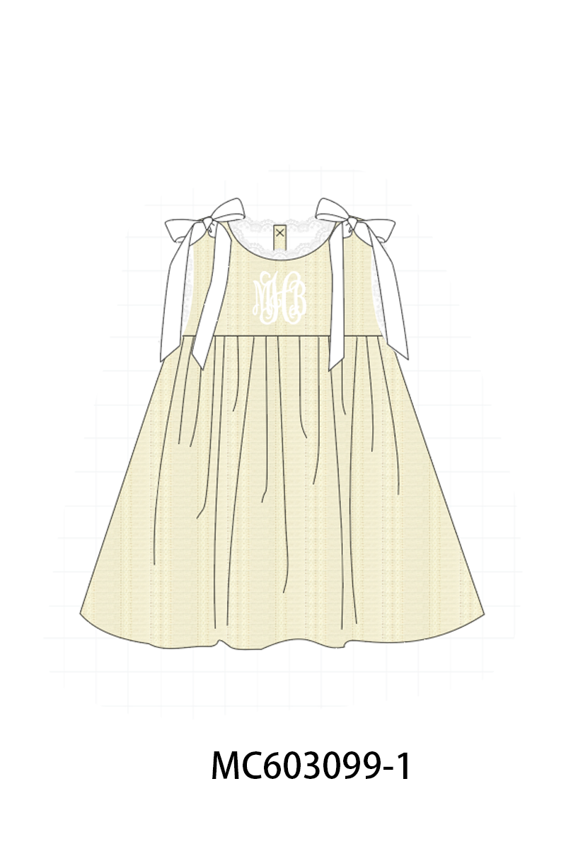 PO83 Beige monogram embroidery collection