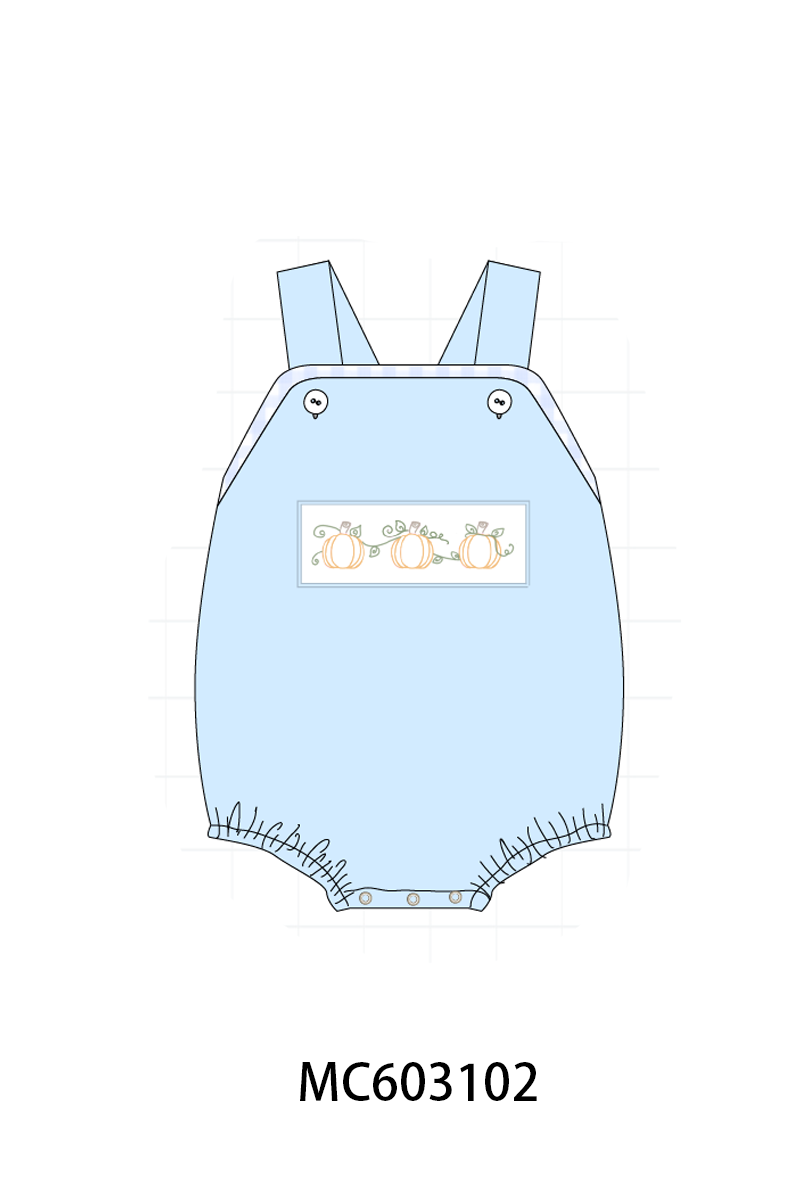 PO83 Pumpkin with bow embroidery collection