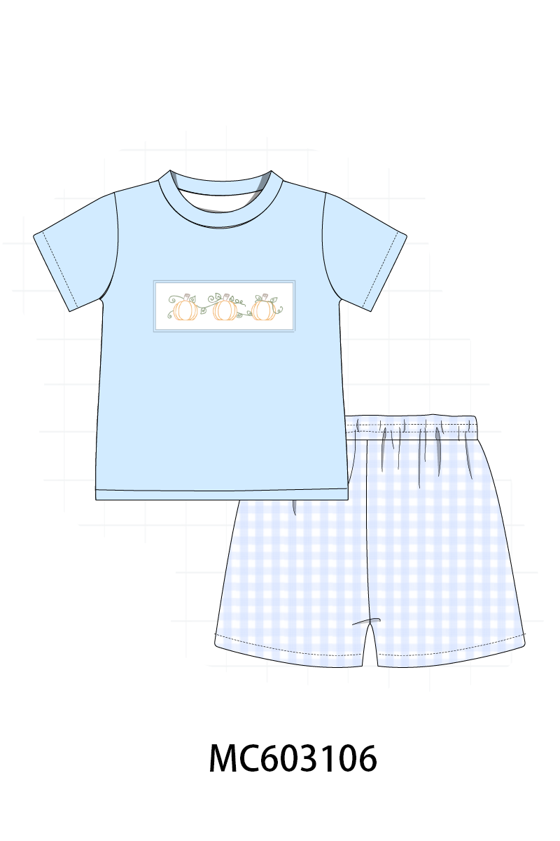 PO83 Pumpkin with bow embroidery collection