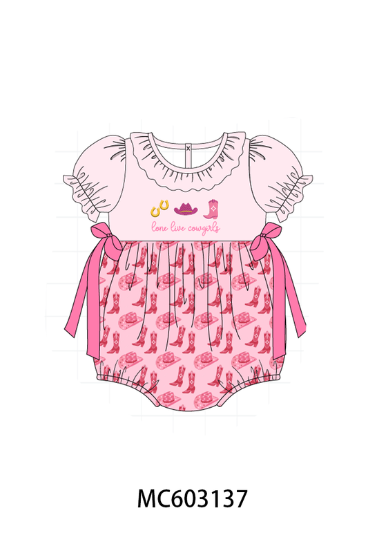 PO83 Pink cowgirl boots embroidery collection