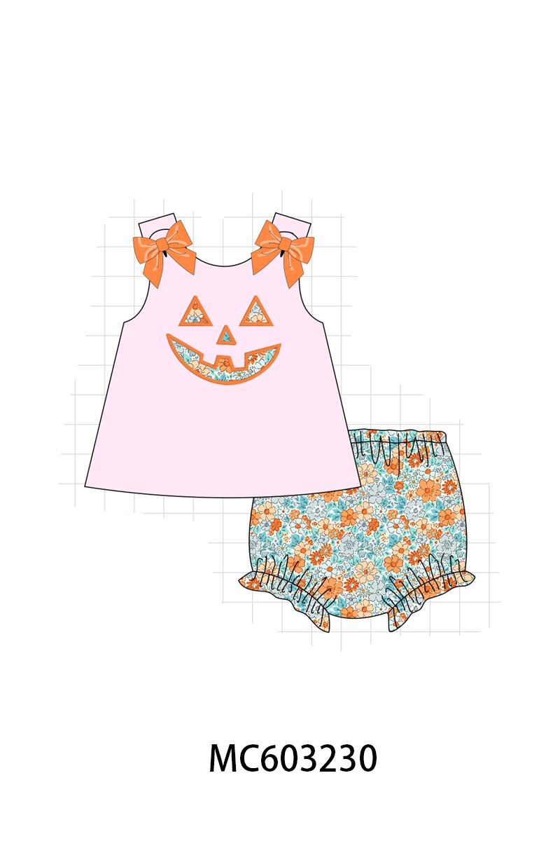 PO83 Halloween floral face applique collection