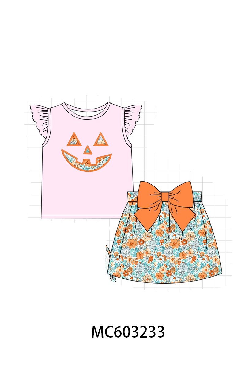 PO83 Halloween floral face applique collection