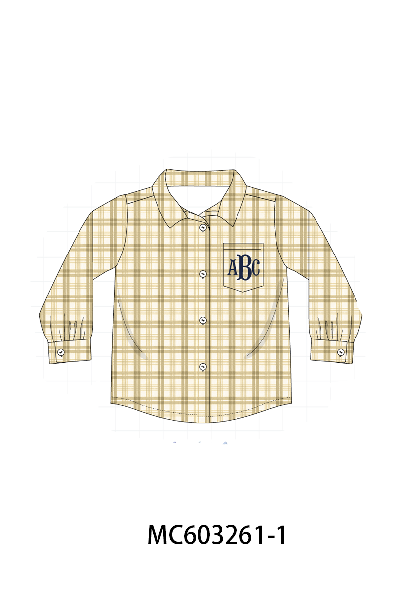 PO83 Navy floral monogram smocked collection