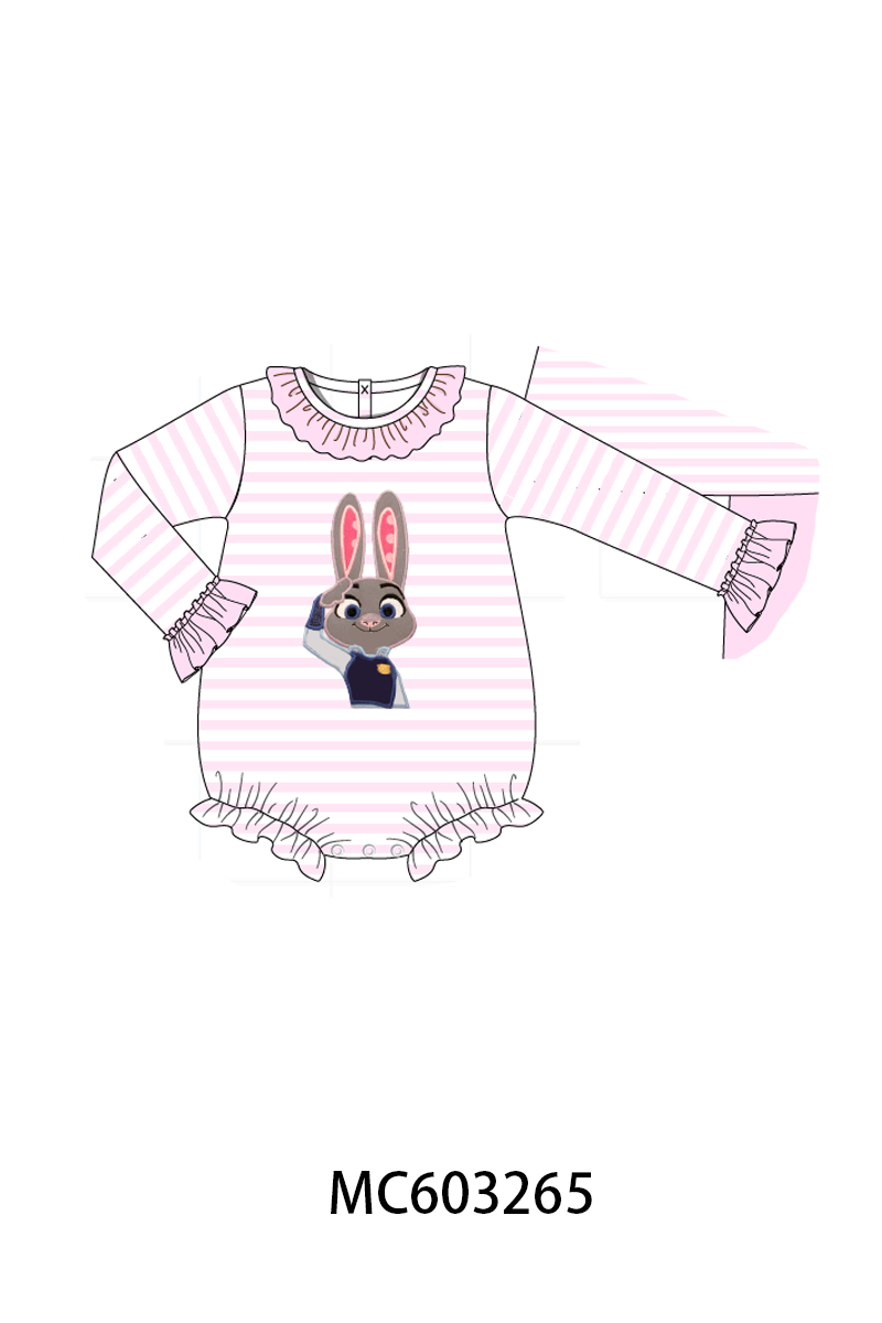 PO83 Character embroidery ruffle stripe collection