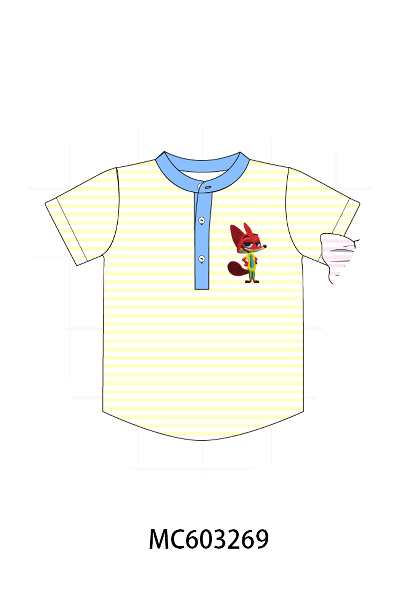 PO83 Character embroidery ruffle stripe collection